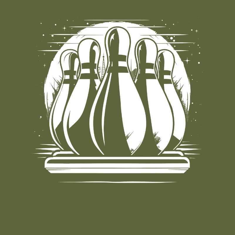 Bowling Pins Drawing