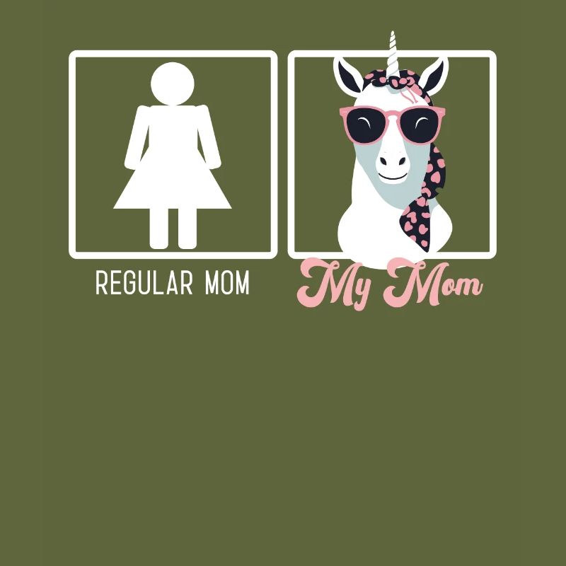 Comparaison de maman drôle Licorne Mom Design