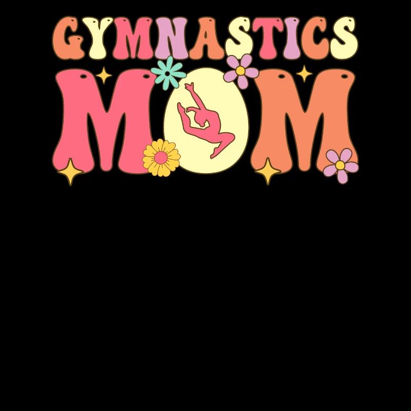 Gymnastics Mom Groovy Gymnast Acrobat