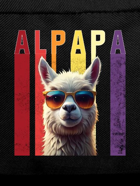 Funny alpaca parameter with sunglasses