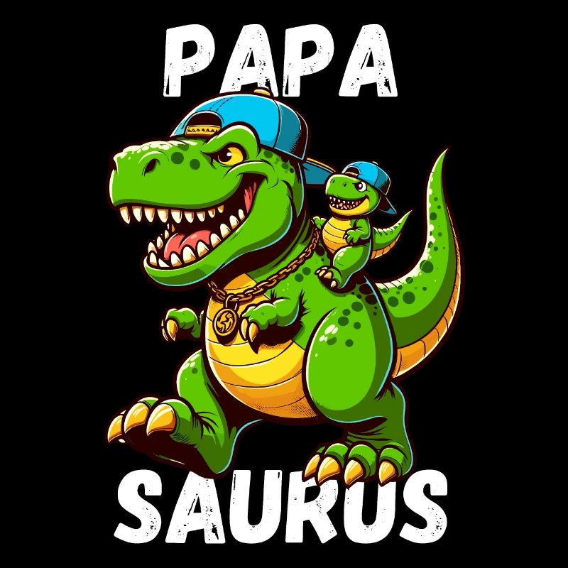 Papa Saurus Dinosaur Father's Day Baseball Funny