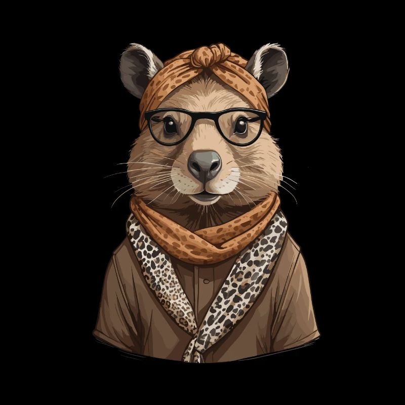 Funny Capymama Capybara Mother Design