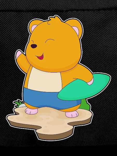 Hamster Surfing Surfboard Summer
