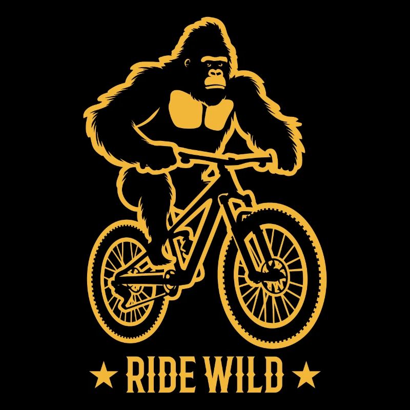 Gorilla Biker Mountain Biker E-Biker Drôles d’animaux