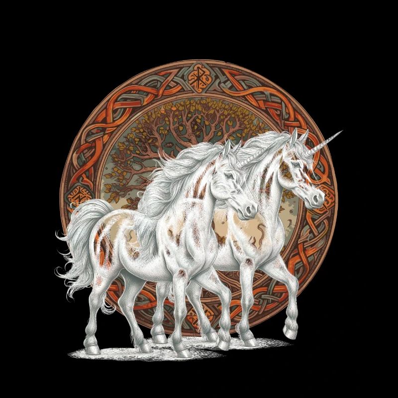 Einhörner Einhorn Fabeltiere Märchenfigur Pferde