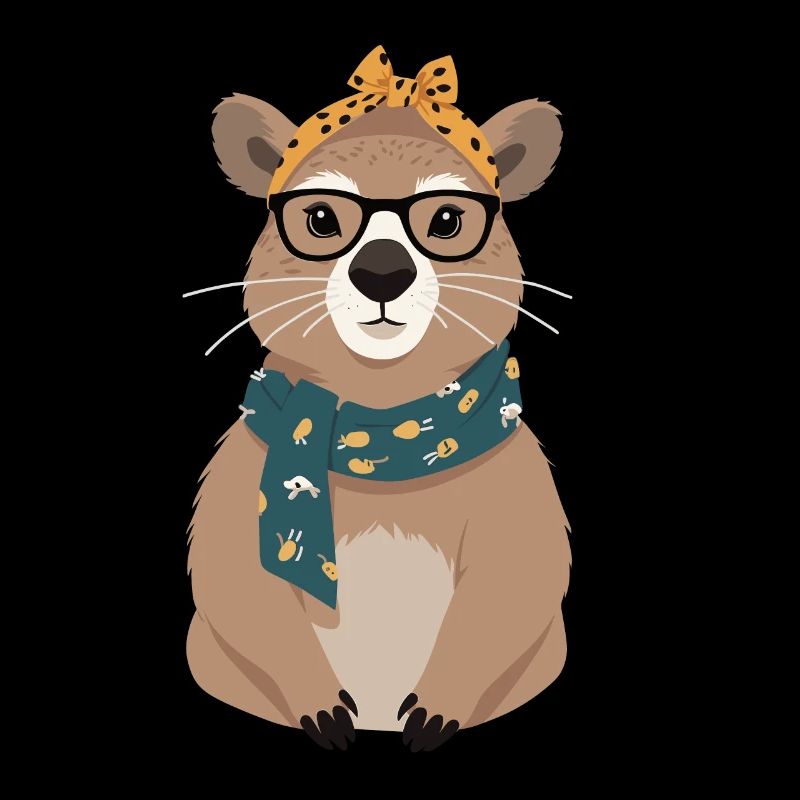 Funny Capymama Capybara Mother Design