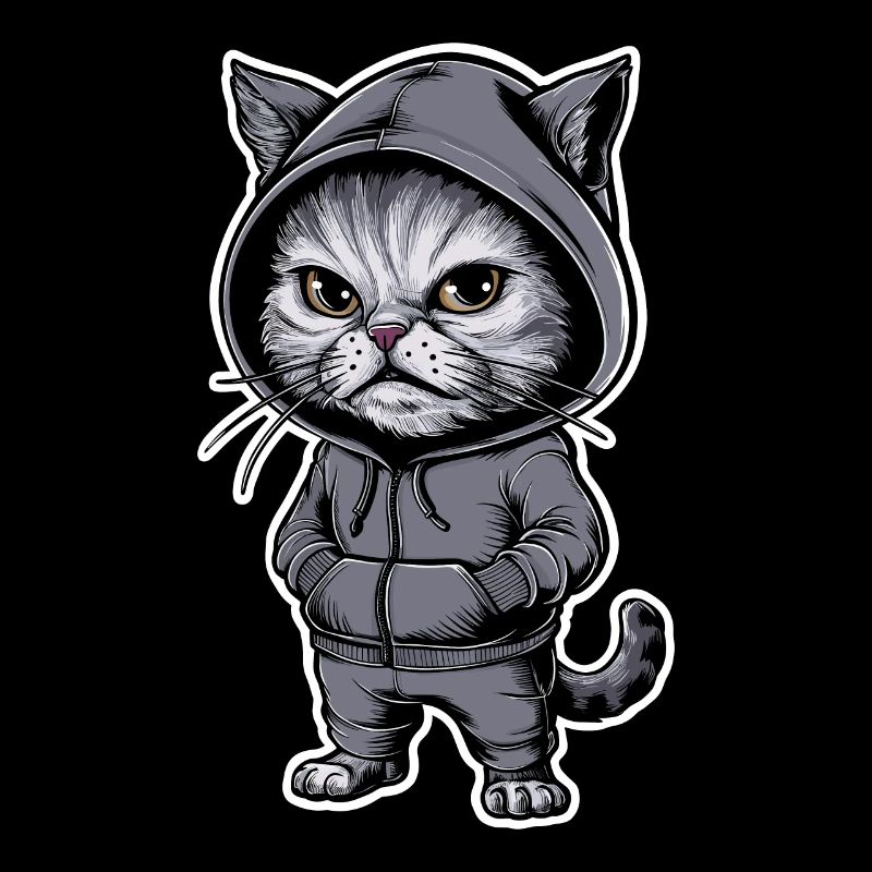 Chat en colère Chat Chat
