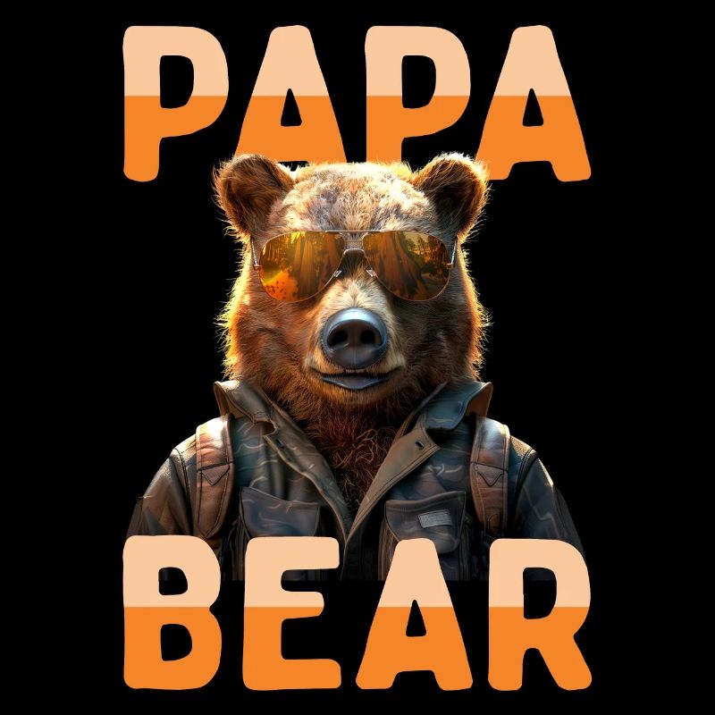 Papa Bear Bears Daddy Dad Father's Day Grizzly Bear