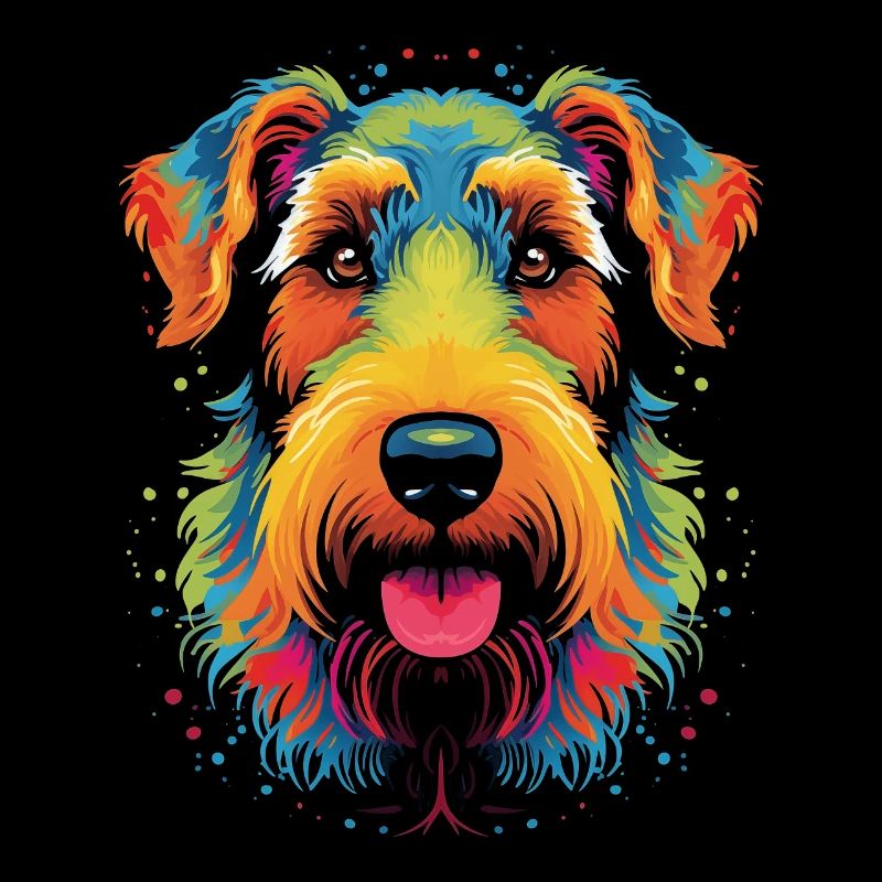 Airedale Terrier Dog Pop Art