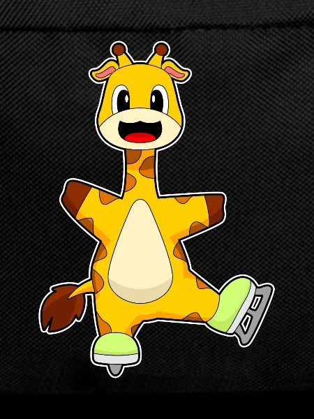 Giraffe Eislaufen Schlittschuhe