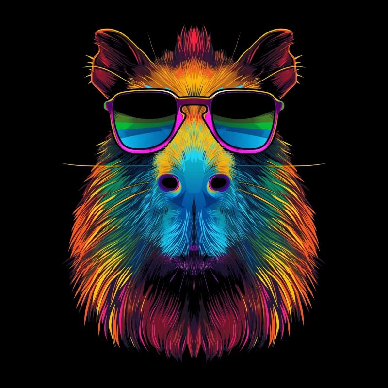 Capybara Capibara Lunettes de soleil Pop Art
