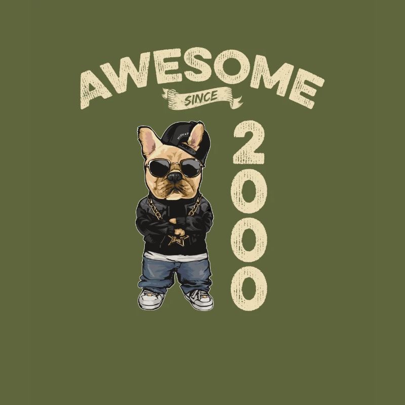 2000 Geburtstag Awesome since Cool Dog