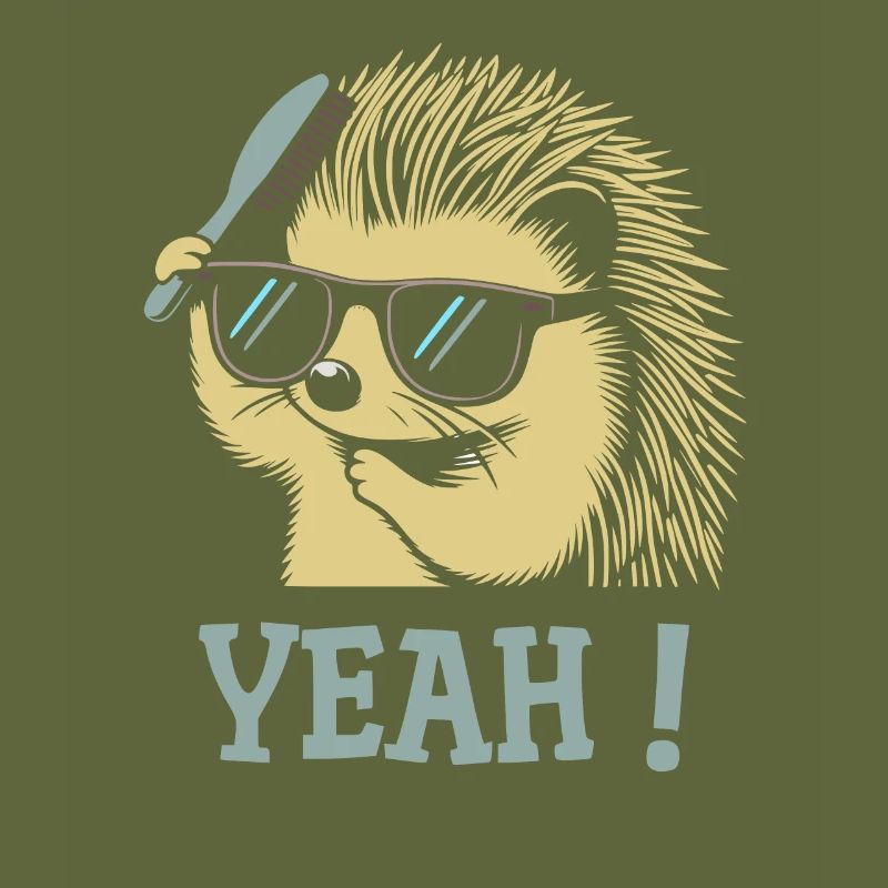 Cool Hedgehog Sunglasses Brush