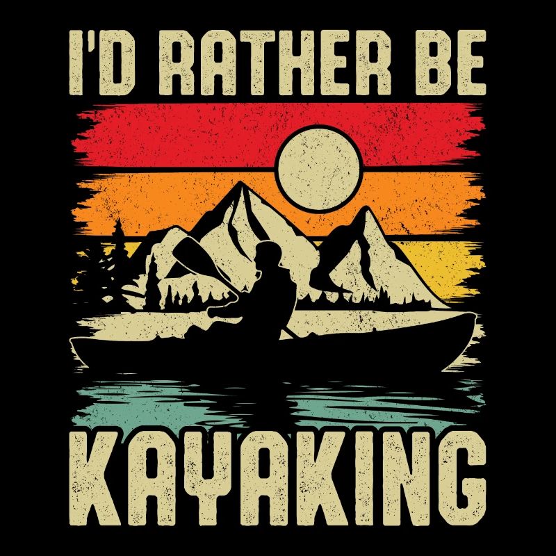 Kayaking Sunset Mountain Scene