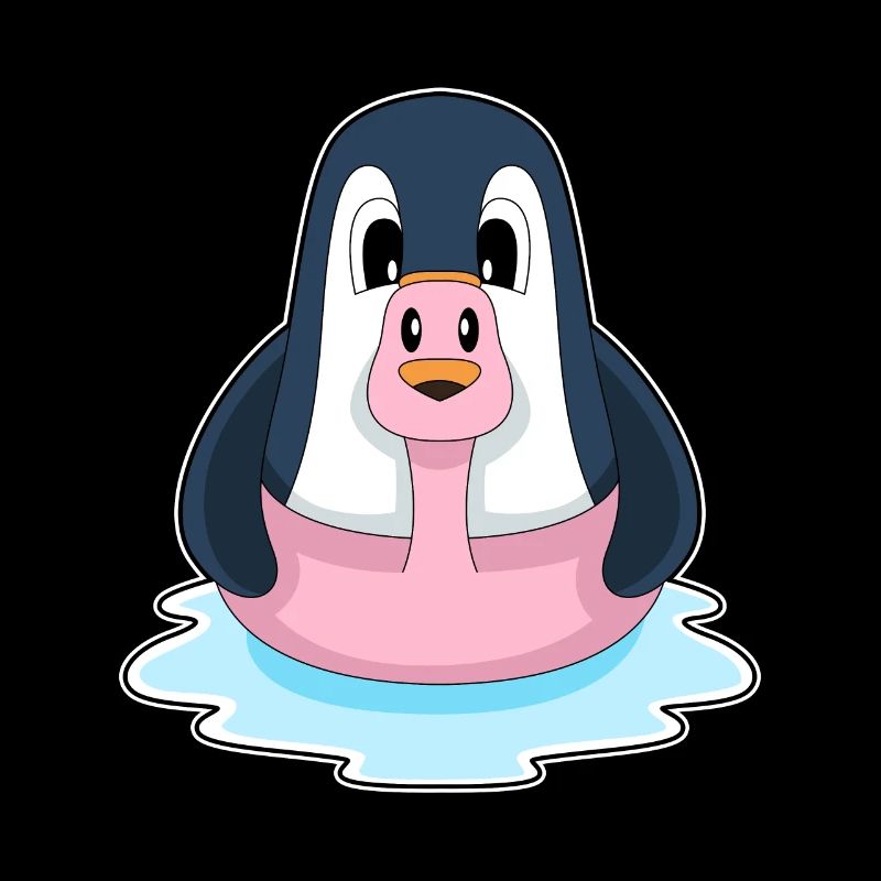 Flamant rose pingouin