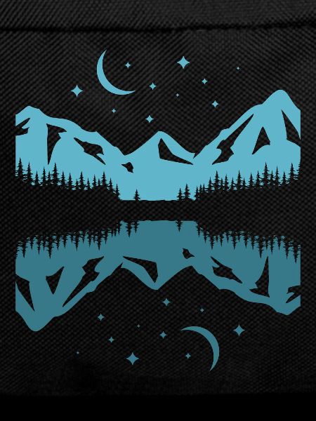 Moonlit Mountain Reflection