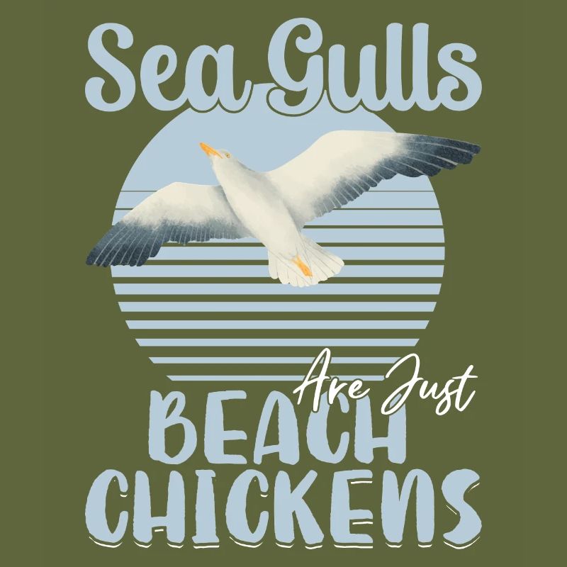 Seagulls are just beach chickens, seagulls, beach chickens