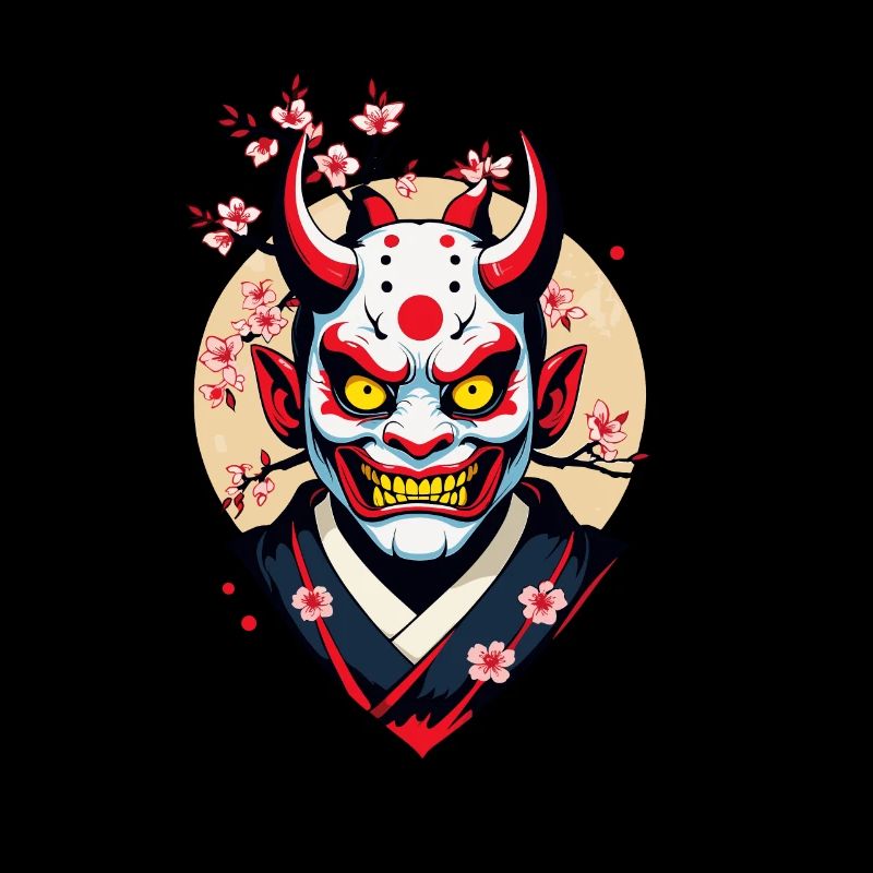 Oni Demon Mask Samurai Aesthetic Yokai