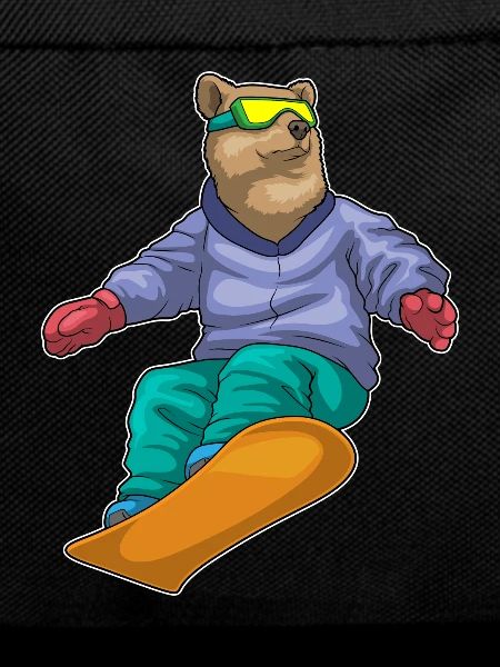 Bear Snowboarder Snowboard