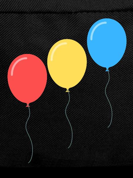 Three Bright Balloons Pop Art