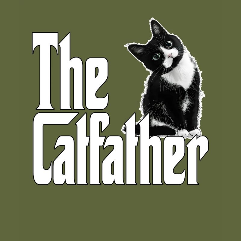 Chat Papa Le Catfather Crazy Cat Père Kitty Daddy