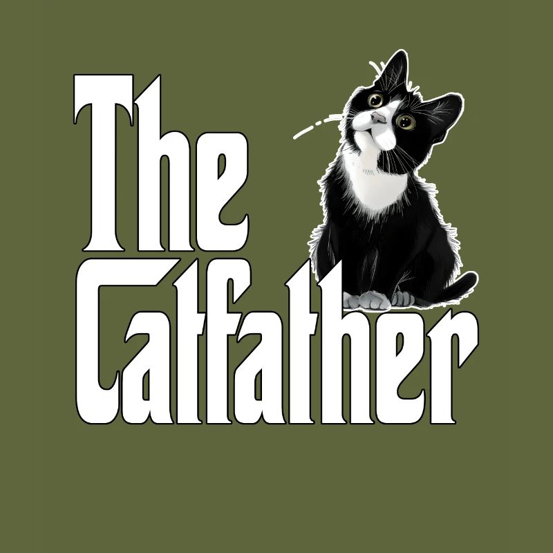 Chat Papa Le Catfather Crazy Cat Père Kitty Daddy
