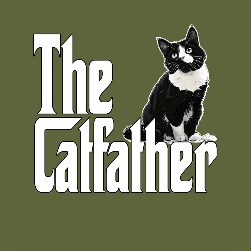 Chat Papa Le Catfather Crazy Cat Père Kitty Daddy