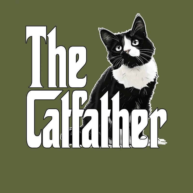 Chat Papa Le Catfather Crazy Cat Père Kitty Daddy