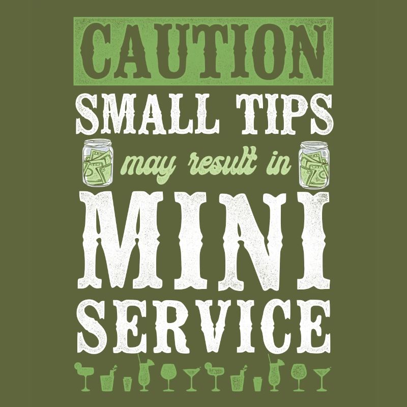 Bartender Mixologist Caution Small