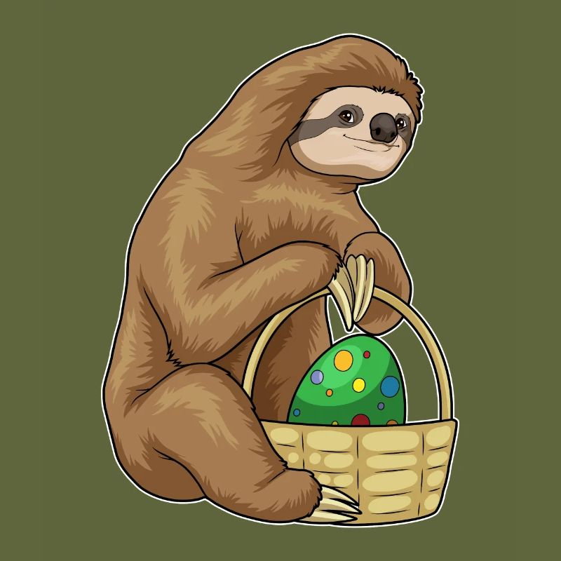 Sloth Easter Easter Egg Basket
