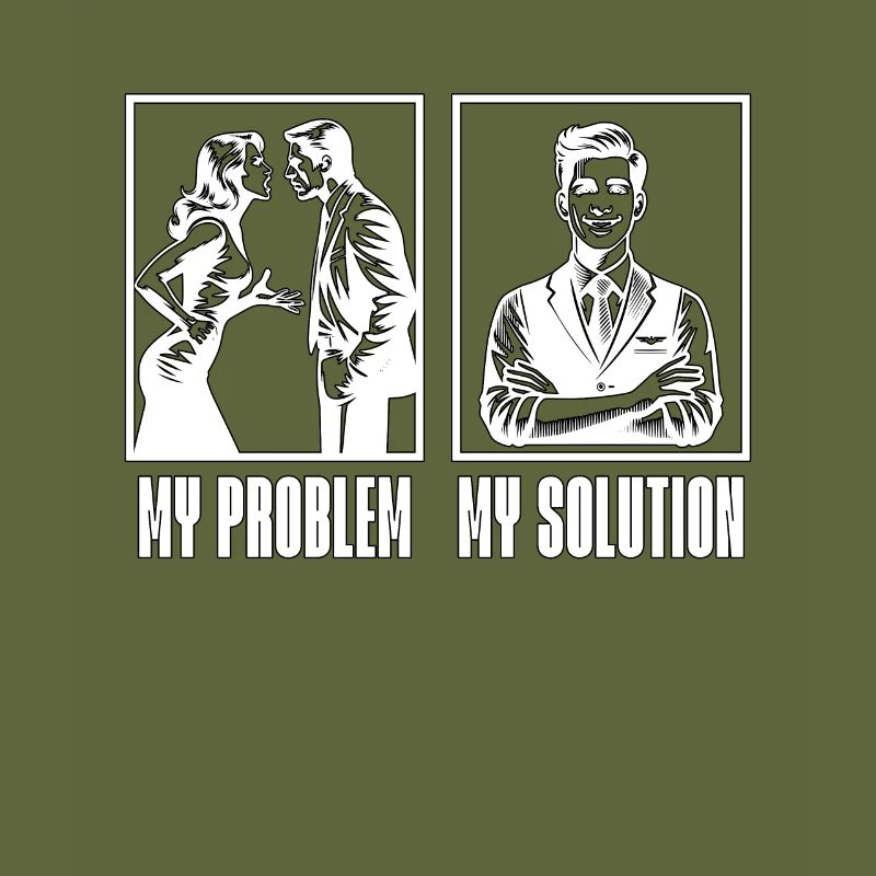 Receptionist My Problem My Solution Pictogram Dad