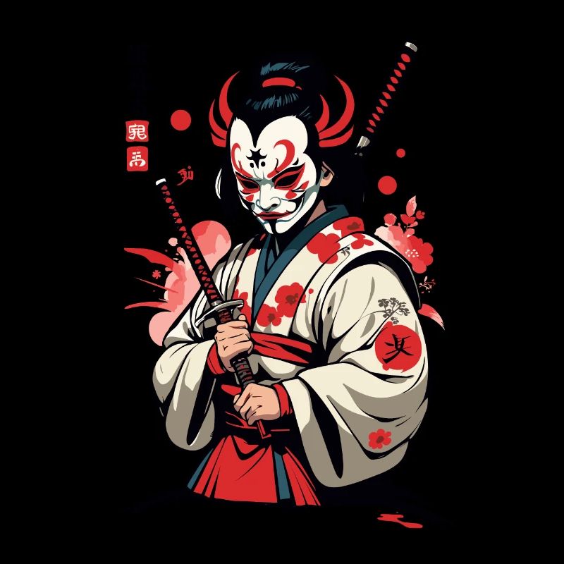 Oni Dämonen Maske Samurai Japanischer Dämon Kultur