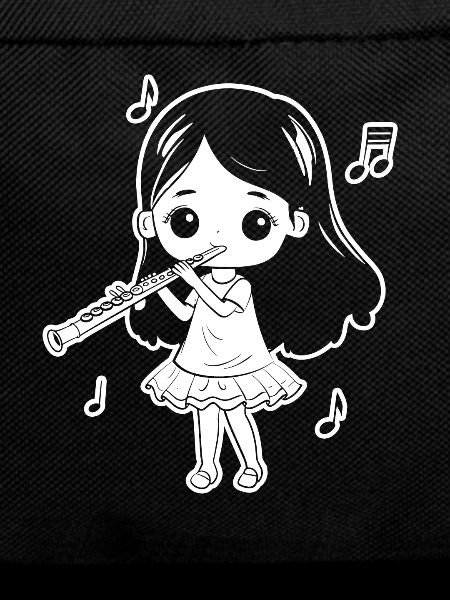 Funny Flute Girl Comic Look