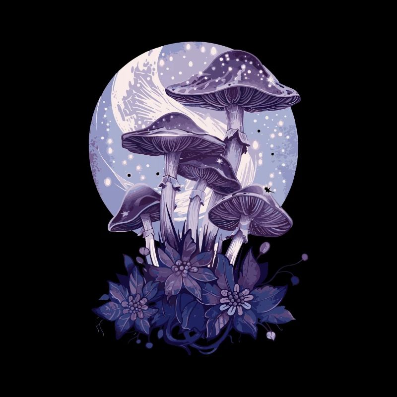 Fairycore Vintage Cottagecore Mushroom Moon Phases
