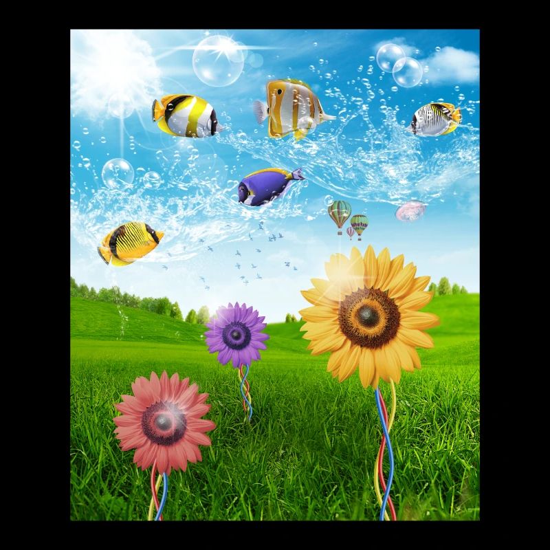 Frutiger Aero Aesthetic Tech Scenery Pisces Sun