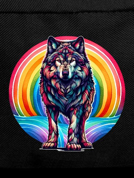 Rainbow Wolf Wolves