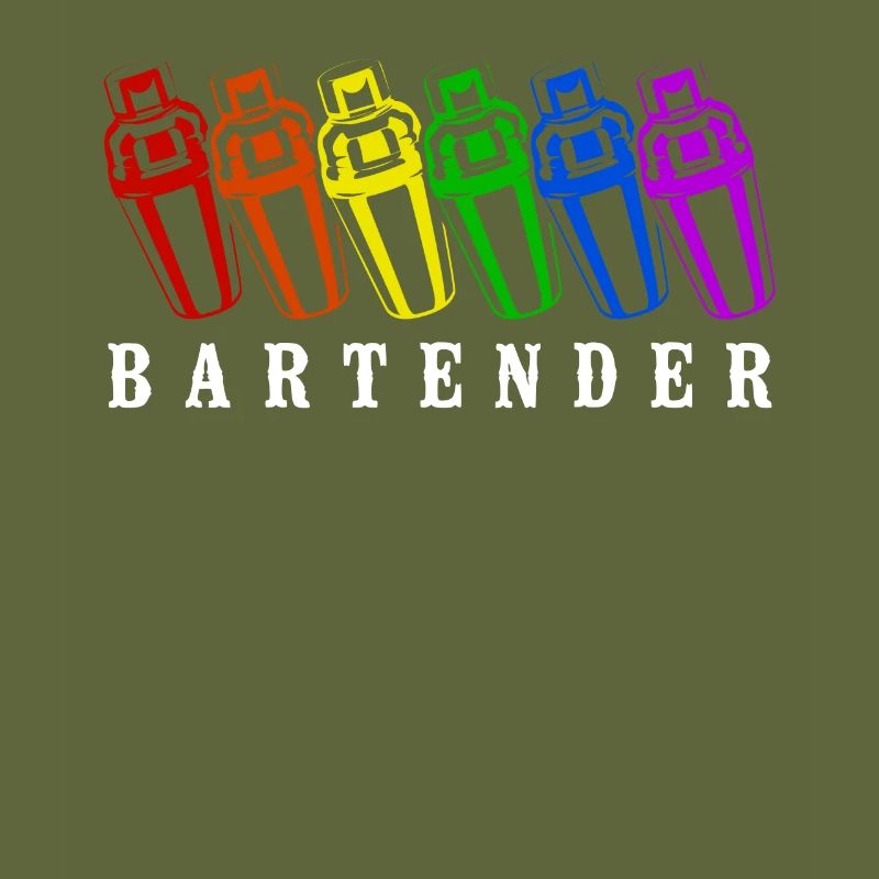 Bartender Mixologist Rainbow