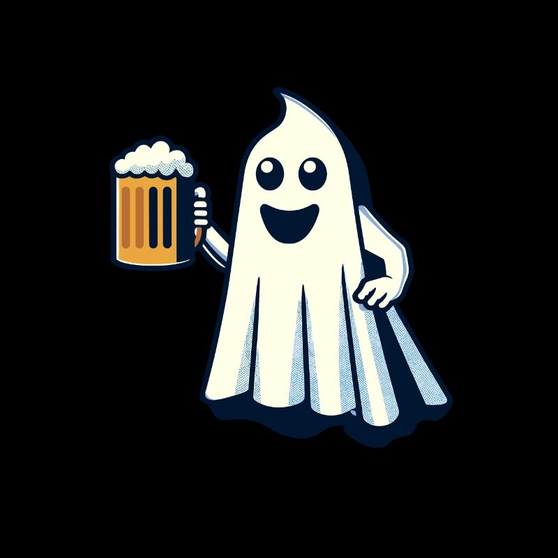 Funny Boozing Ghost Halloween Party