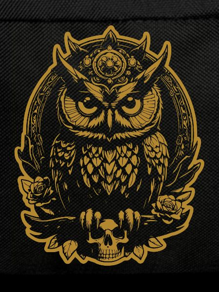 Mystic Owl Sitting on a Skull