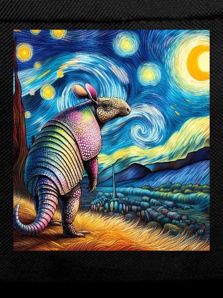 Armadillo Starry Night Painting