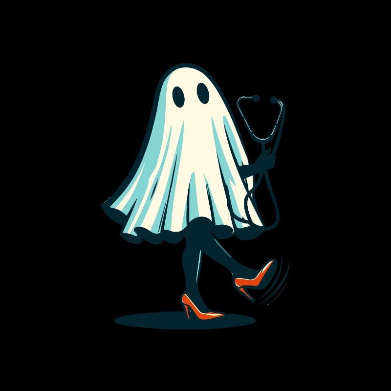 Funny Nurse Geriatric Nurse Ghost