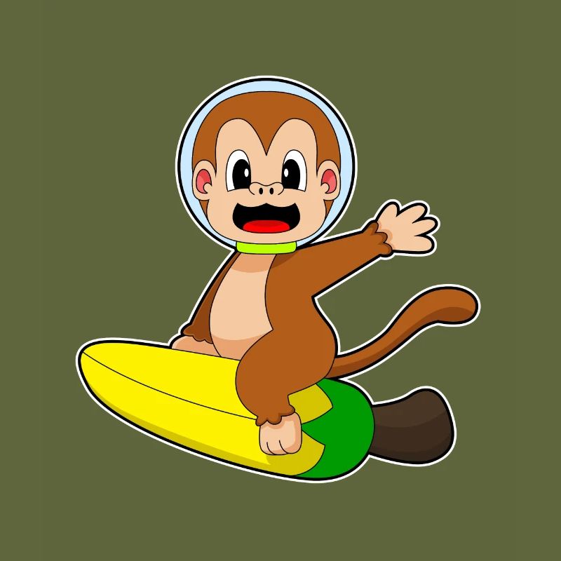 Singe Banane Astronaute