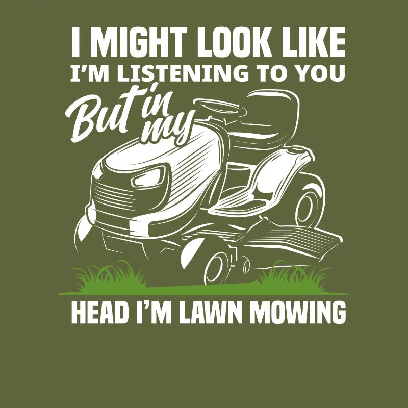 Landscaper Lawn Mower Thinking