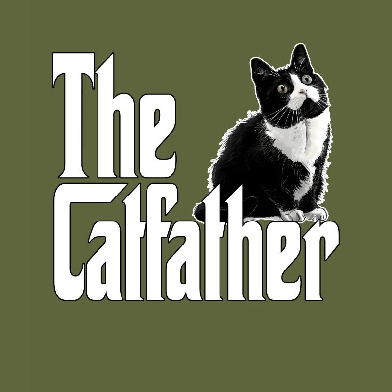 Chat Papa Le Catfather Chat Fou Père Kitty Daddy
