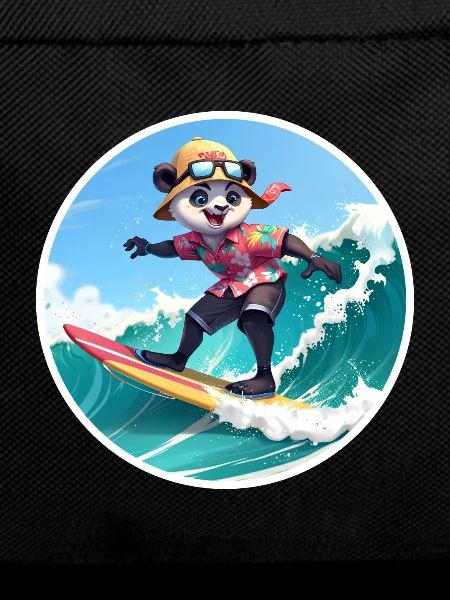 Panda Surfer in Hawaiian Shirt