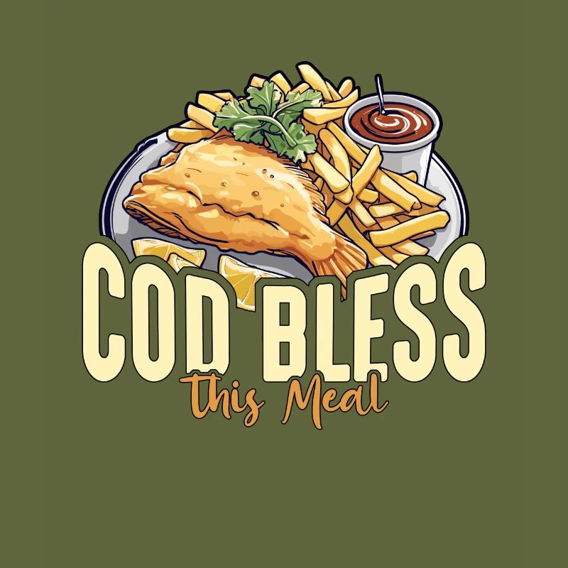 Fish And Chips Cod Bless This Meal British Food
