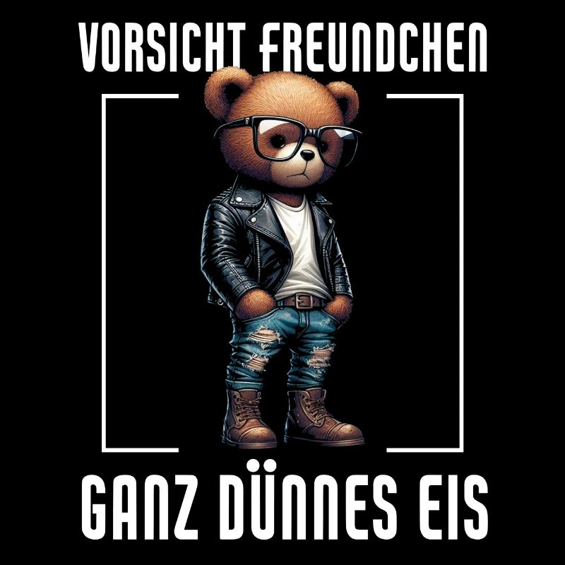 Ganz Dünnes Eis Freundchen Lustiger Teddy Bear