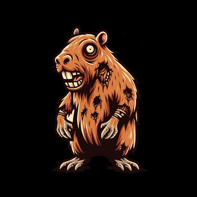 Zombie Capybara Capybara Lover Halloween