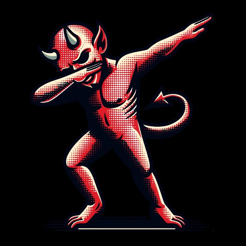 Dabbing Diable Drôle Dabbing Design Halloween