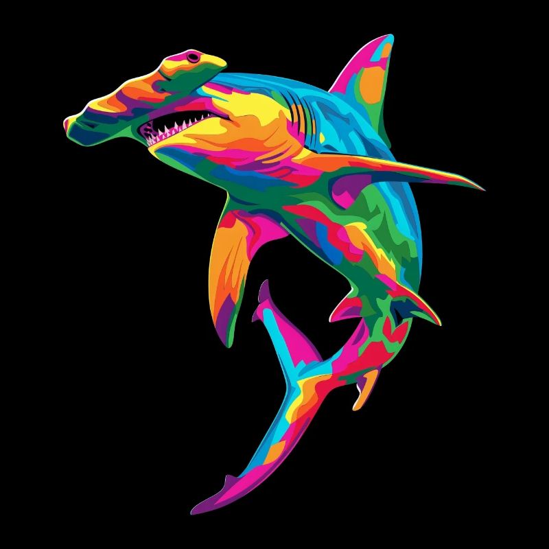 Hammerhead Shark Ocean Animal Popart